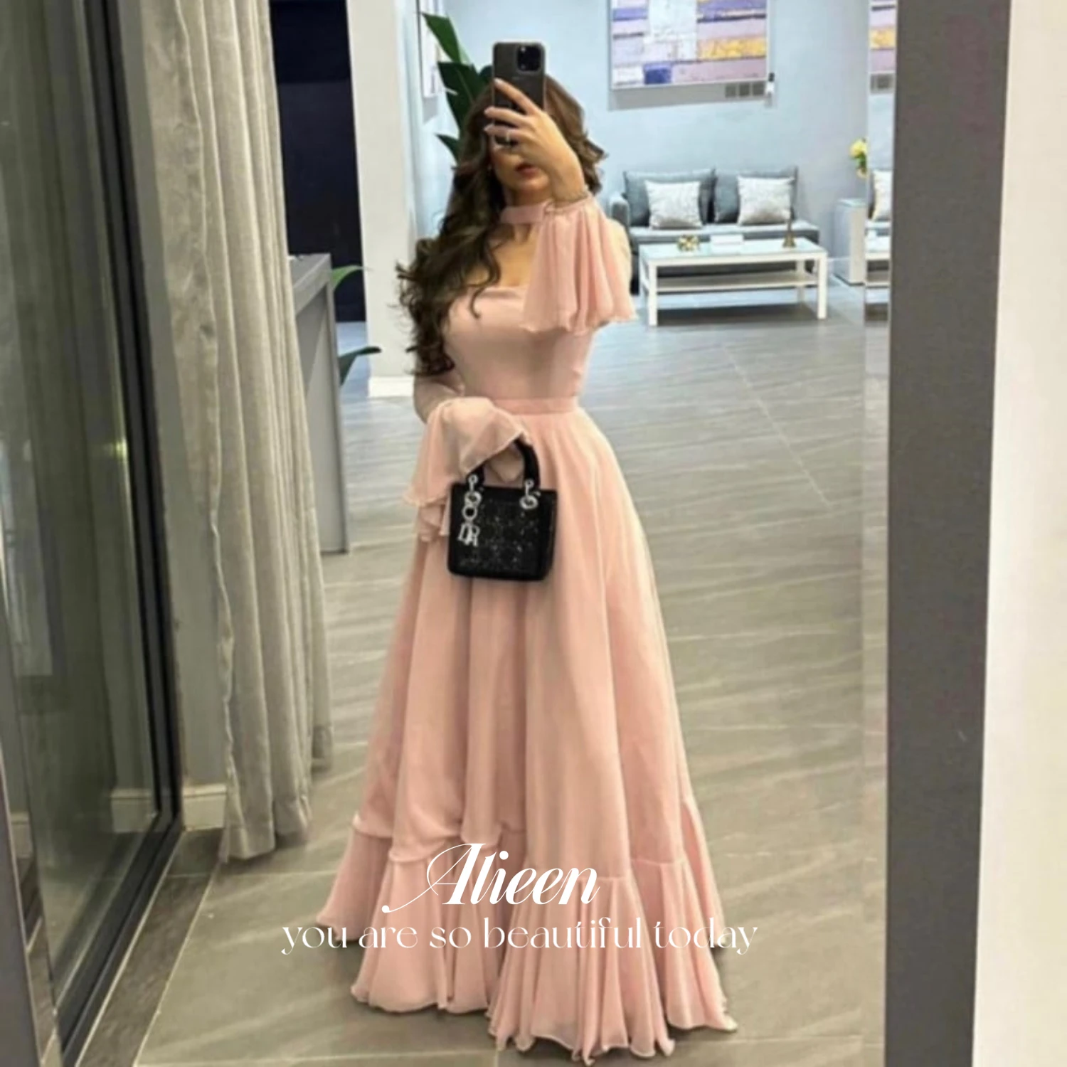 Graduation Gown Long Wedding Party Dress Women Elegant Luxury Evening Dresses customized Cocktail of Dresses for Prom Pink