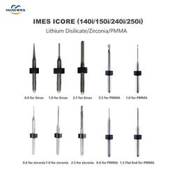 Imes Icore D3 140i/150i/240i/250i  milling  bur For Cad Caｍ Zirconia PMMA Milling Cutters For Dental Lab dentistry 0.6/1.0/2.5