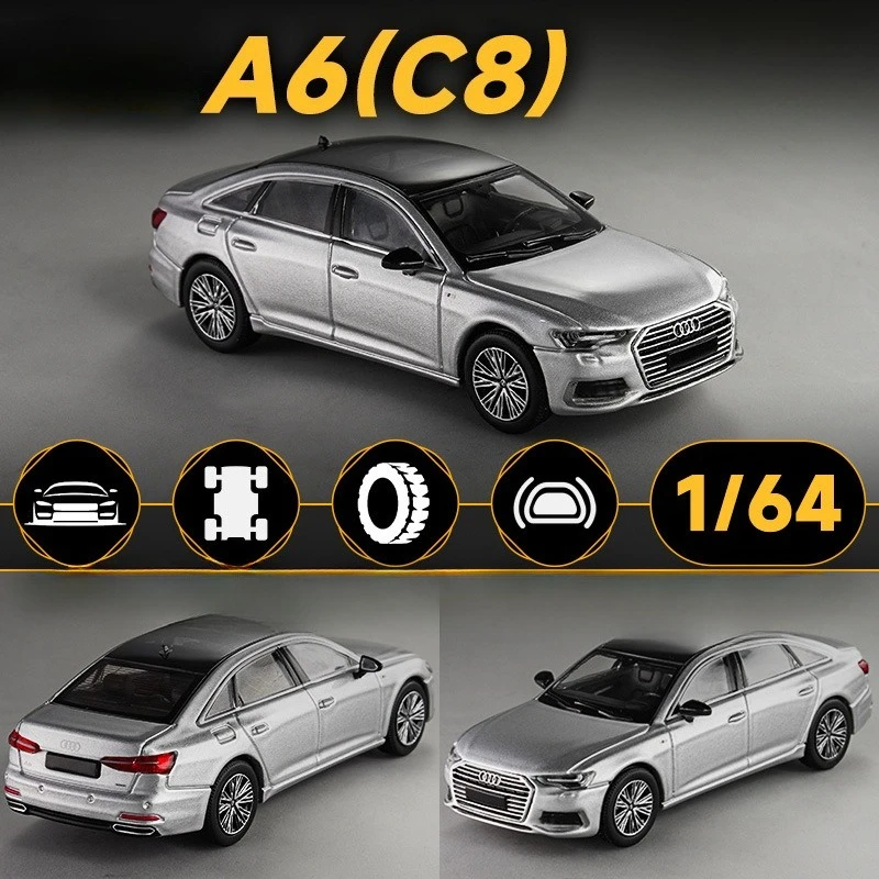 

Моделирование 1:64 A6L C8 модель автомобиля из сплава, коллекция литых под давлением миниатюрная Voiture, хобби, домашний декор, детский игрушечный автомобиль для мальчиков, подарок