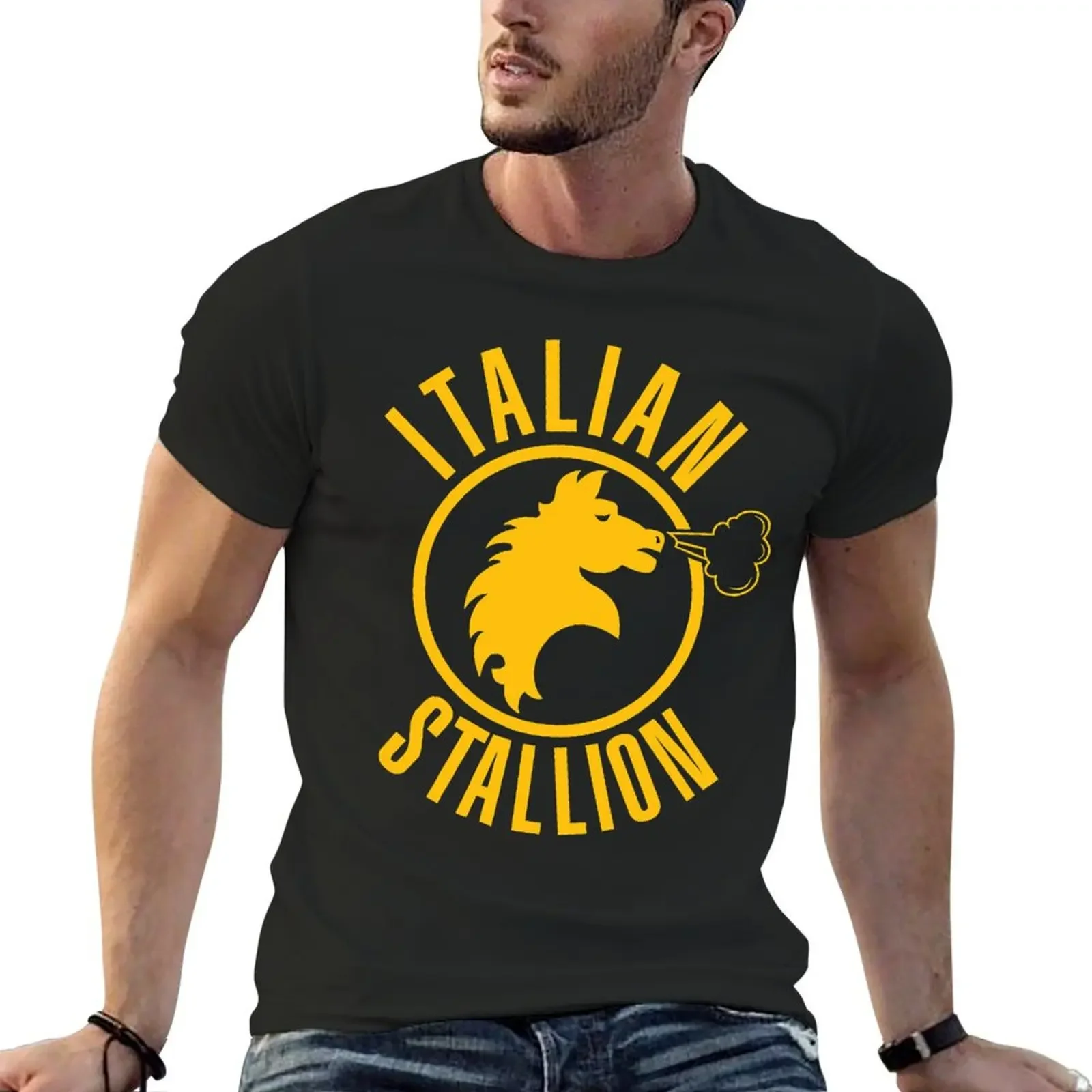 Italian Stallion (Yellow Print) Essential T-Shirt sports fans cute tops t shirts men