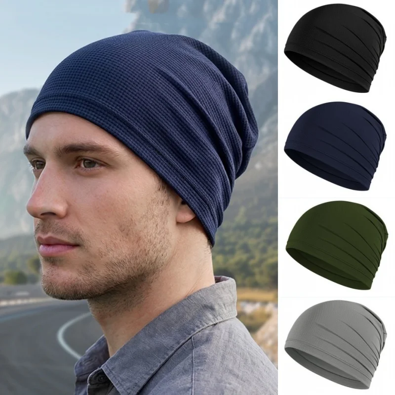 Schnell Trocknende Atmungsaktive Stretch-Beanie-Mütze Unisex Sport-Laufmütze Fahrrad-Unterhelm-Kappe Schweißabsorbierende Mütze – Detail 2