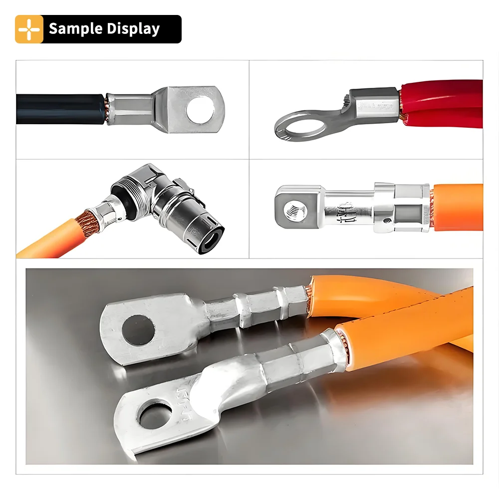 ZTEN 30T Servo Terminal Cripming Machine 10-150mm² Cable Crimping Machine Silent Wire Hexagonal Die Terminal Crimper 220V