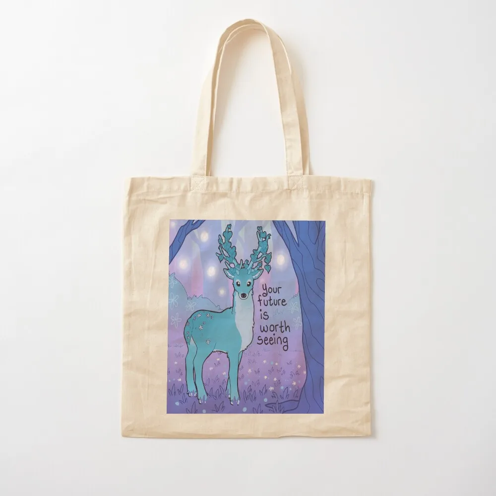 مستقبلك يستحق رؤية حقيبة يد أيل الغابة اللطيفة وحقائب تسوق وحقائب تسوق من القماش