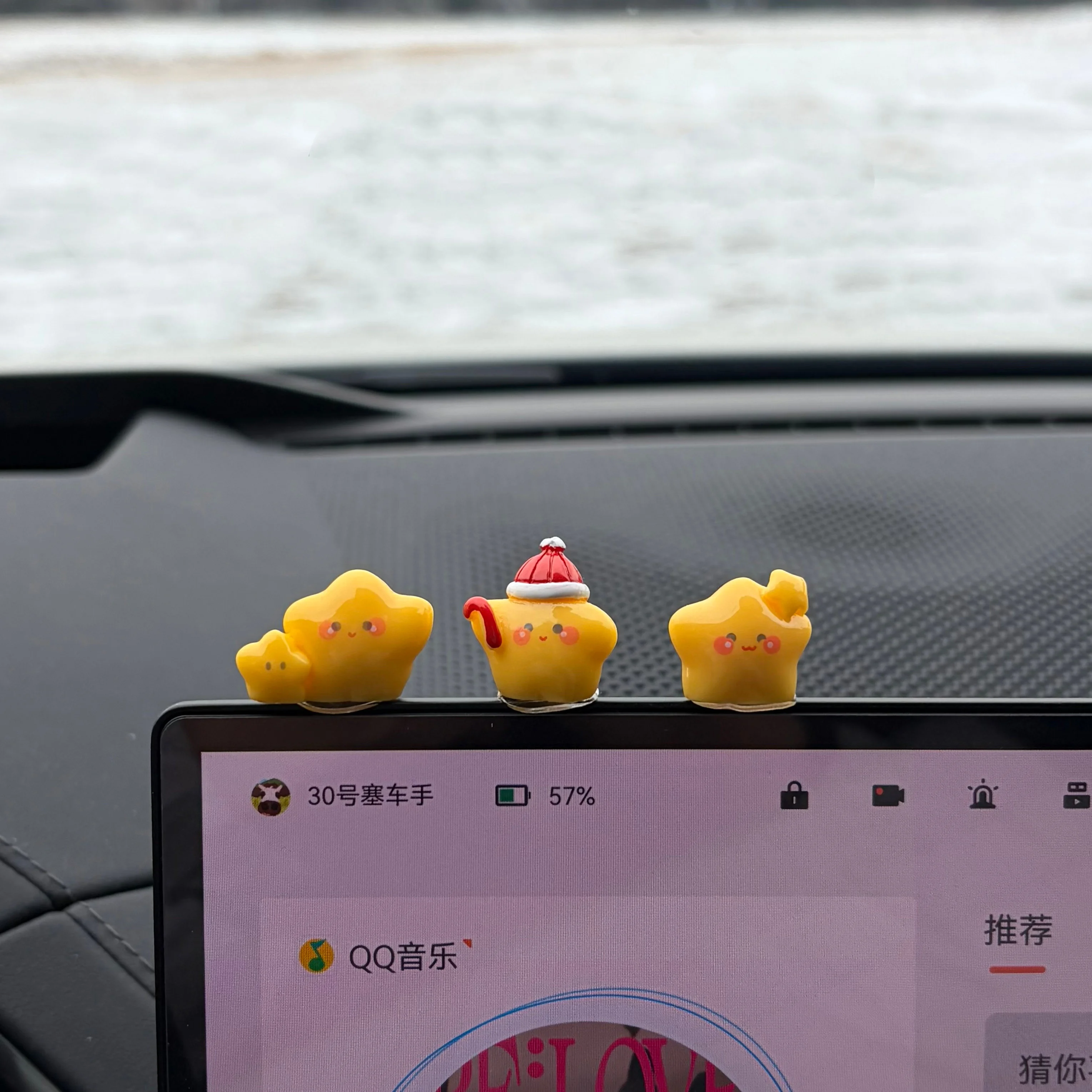 6PCS/SET Star Car Dashboard Ornament Cute Car Interior Decoration Console DecorDesktop Auto Accessories Office Table Decoration