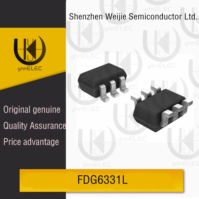 

​​Original FDG6331L ON Semiconductor, 20V 0.25A Dual N-Channel MOSFET, SC-70-6