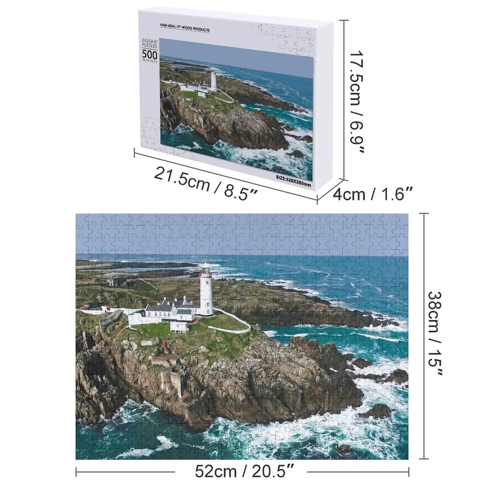 Fenad Head Lighthouse Jigsaw Puzzle Personalized Wooden Name Wood Adults Custom Wooden Name Puzzle