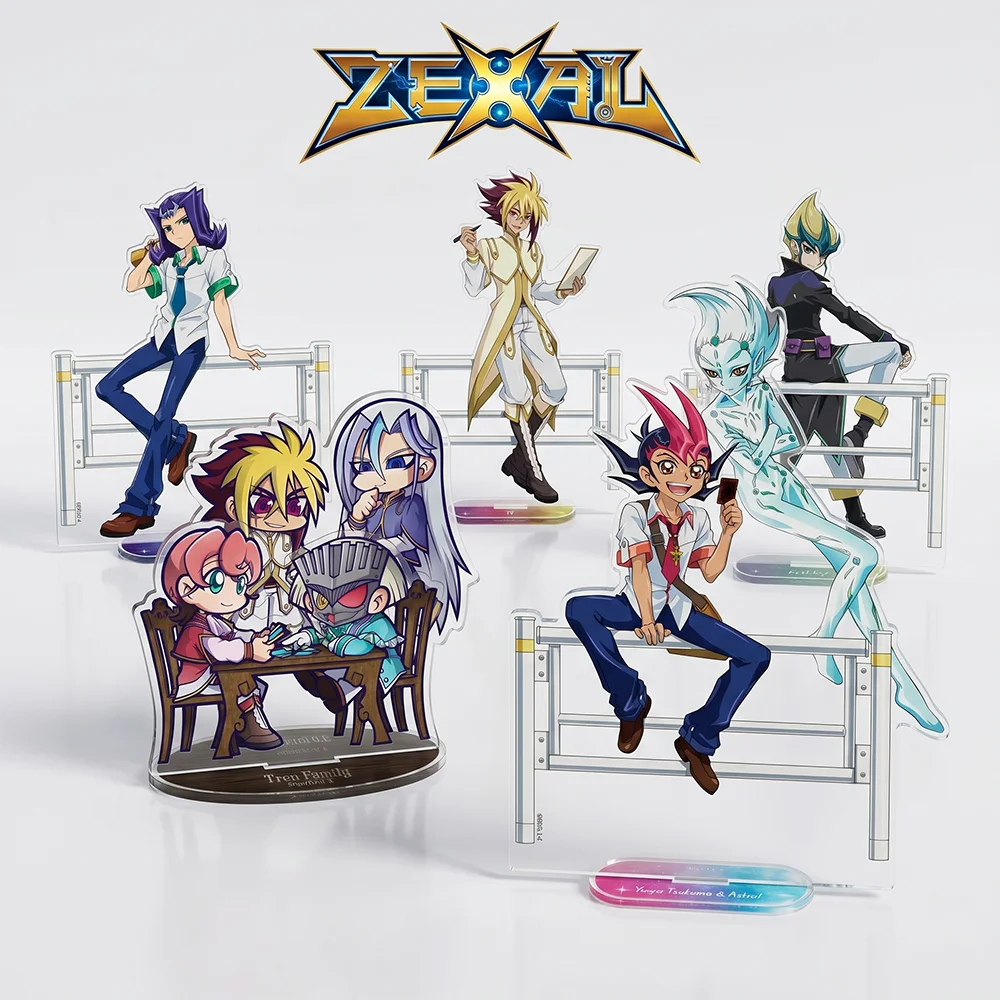 Anime Yu☆Gi☆Oh! ZEXAL Kaito Yuuma Ryouga 15CM Double-sided HD Printing Acrylic Stand keychain Figure Display Desk Decor gifts