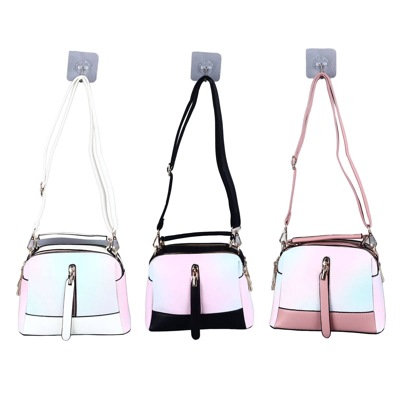 حقيبة كتف نسائية من جلد البولي يوريثان بسعة كبيرة وحزام قابل للتعديل وحقيبة كتف جلدية أنيقة متعددة الاستخدامات للحفلات اليومية