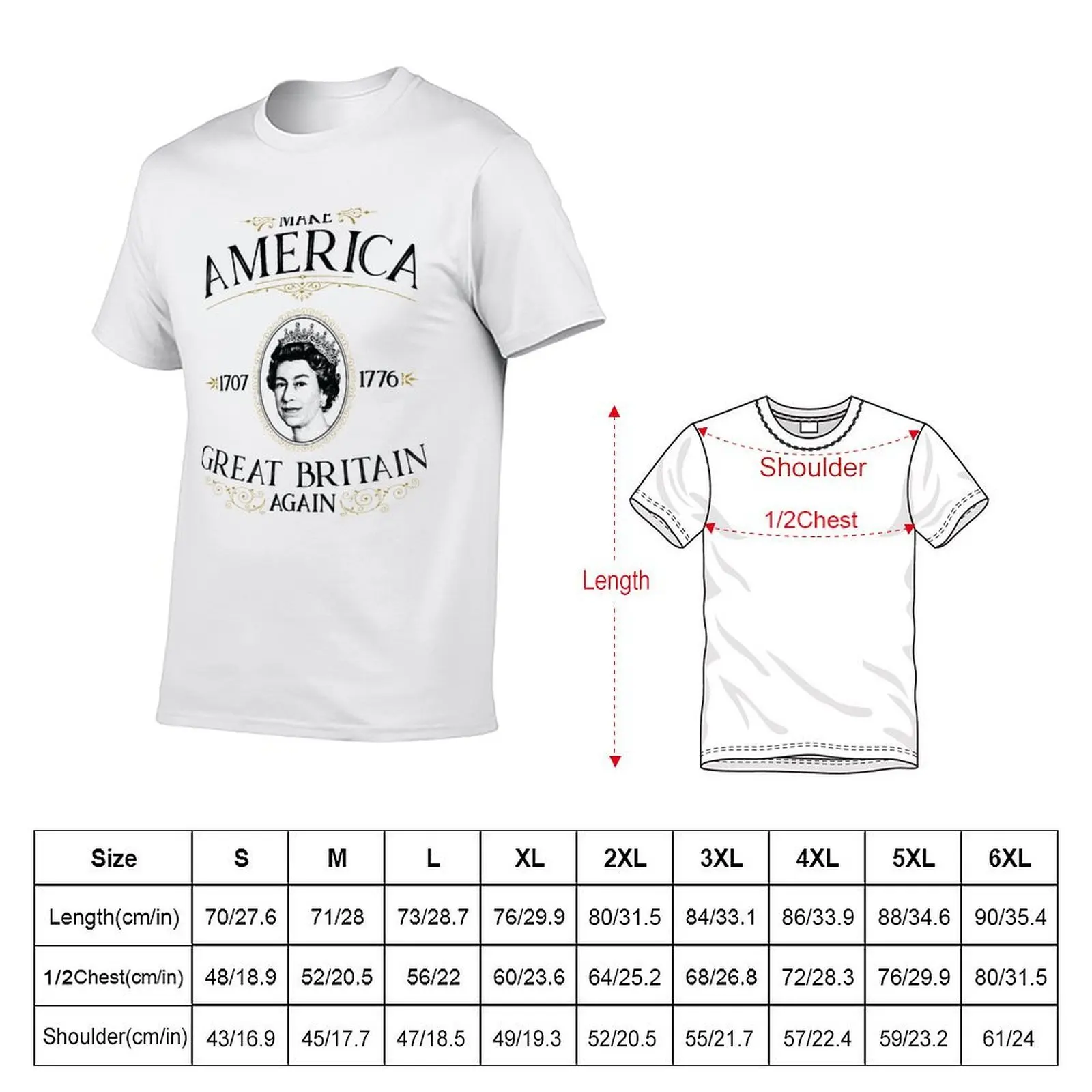 Make America Great Britain Again T-Shirt t shirts for man pack white man t shirts for men casual T-Shirt