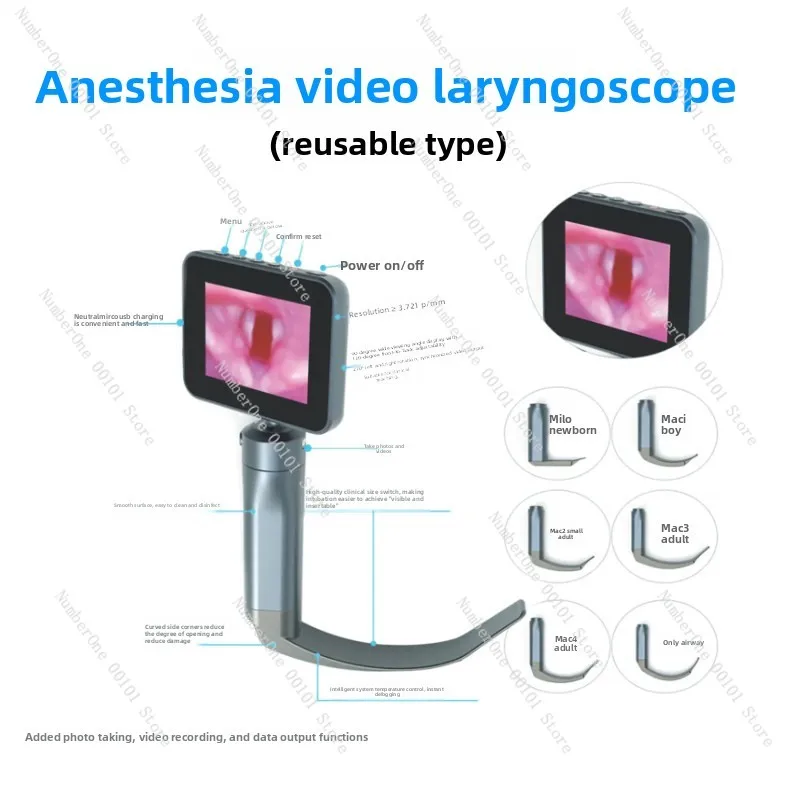 Laringoscopio de Video, Precio del Laringoscopio Maccoy con Hojas Reutilizables para Intubación