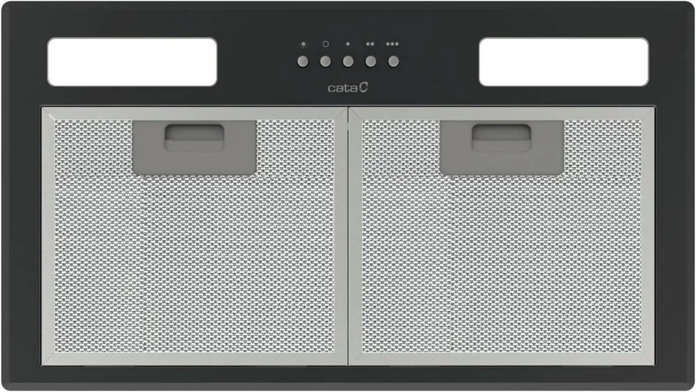Campana Extractora GT Plus 45 BK Panel de Control Mecánico 3 Niveles de Extracción Sistema Fácil Instalación Motor Extra Si