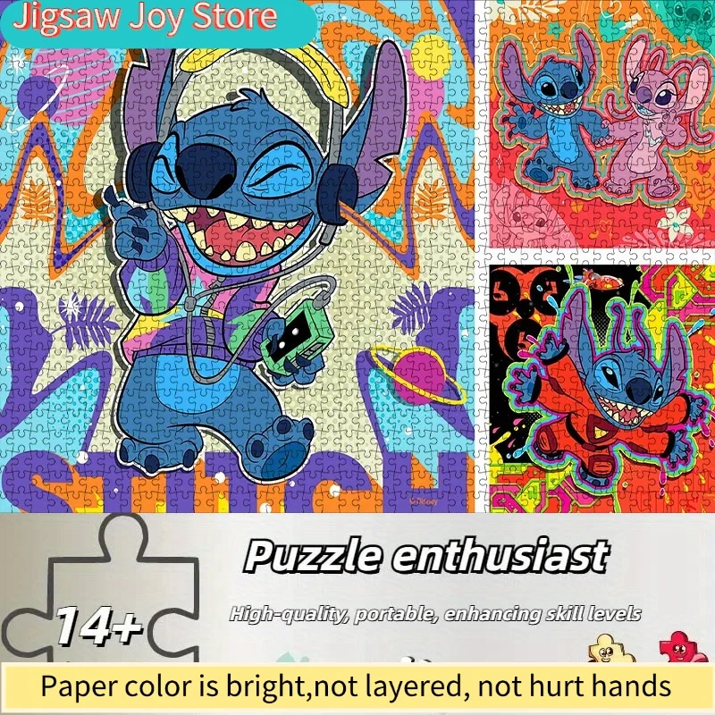 Disney DIY-papierpuzzel, puzzels met steekmotief en hoogwaardig wit kaartmateriaal, geschikt voor ouders en jongeren T