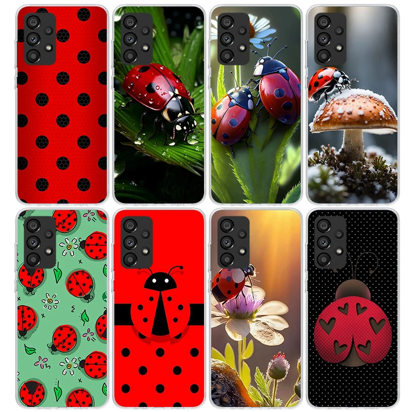 Insect Seven-Star ladybug Phone Case for Samsung Galaxy A15 A25 A35 A55 A14 A24 A34 A54 A13 A23 A33 A53 A12 A22 A32 A52 A05S A04