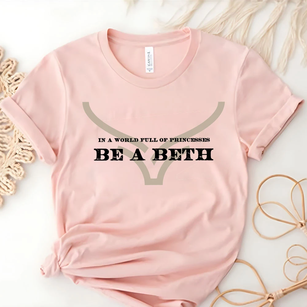 Yellowstone Beth Dutton Print Women\'s Tees Funny Yellowstone T-Shirts Summer Trend Female Ladies Shirts Youthful Womens Clothing