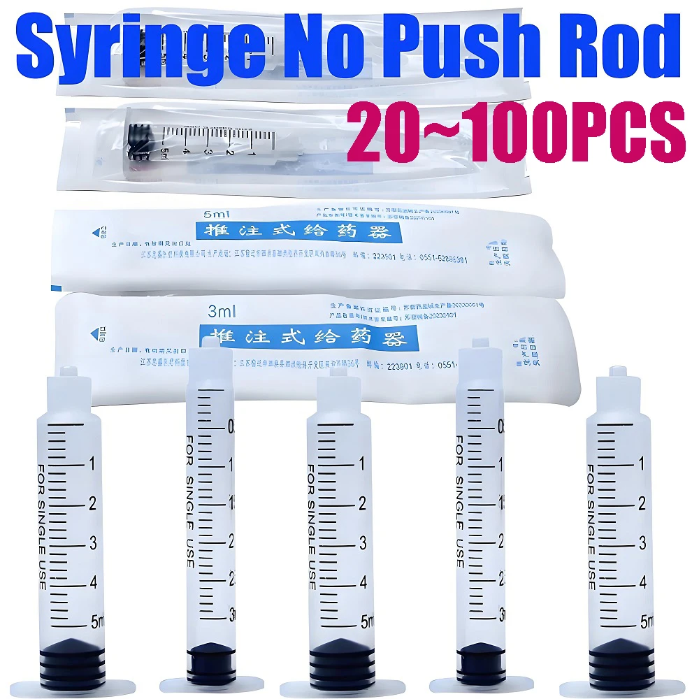 

20~100Pcs Syringe No Push Rod Threaded Needle Tubes for Hydrolifting Needle For EZ Mesotherapy Injector Beauty Care Tools