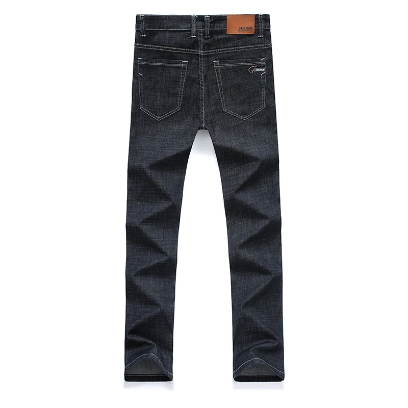 Large Size 44 46 Denim Jeans For Fatty Men Thin Summer New Straight Elastic Denim Pants Fashion Male Business Casual Trousers