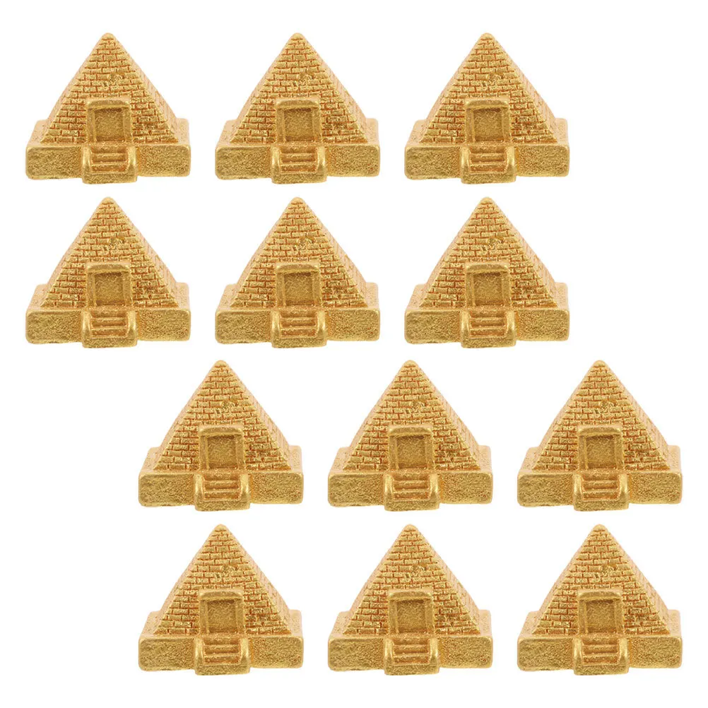 

12Pcs Small Resin Miniature Pyramid Ancient Egyptian Decor for Home Garden Bookshelf Desk Indoor Landscaping Souvenirs