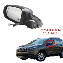 1 stuk LHD Zijspiegel voor Cherokee Kl 2015-2018 Parkeerglas achter met Deur Lamp 9 11 12 Draden 68164059AD Signaallamp