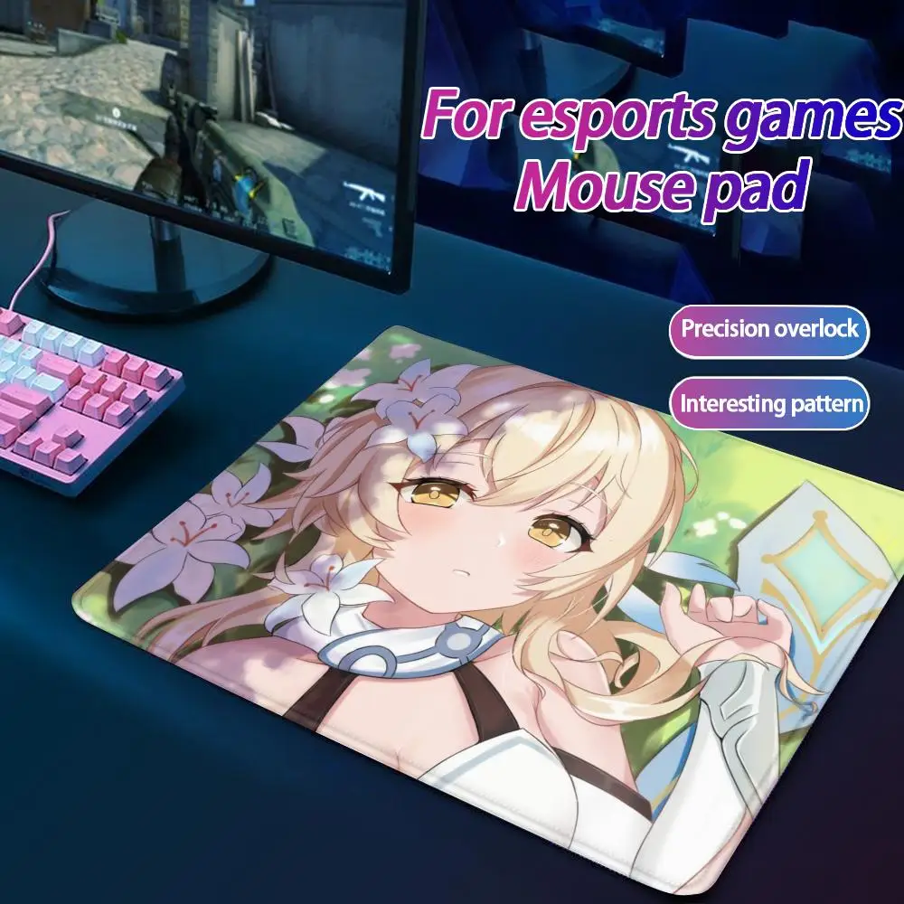 

Genshin Impact Mouse Pad Small Mouse Pad Desk Pad Desktop Computer Keyboard Wireless Mouse Boy Girl Gift for Play games Coasters