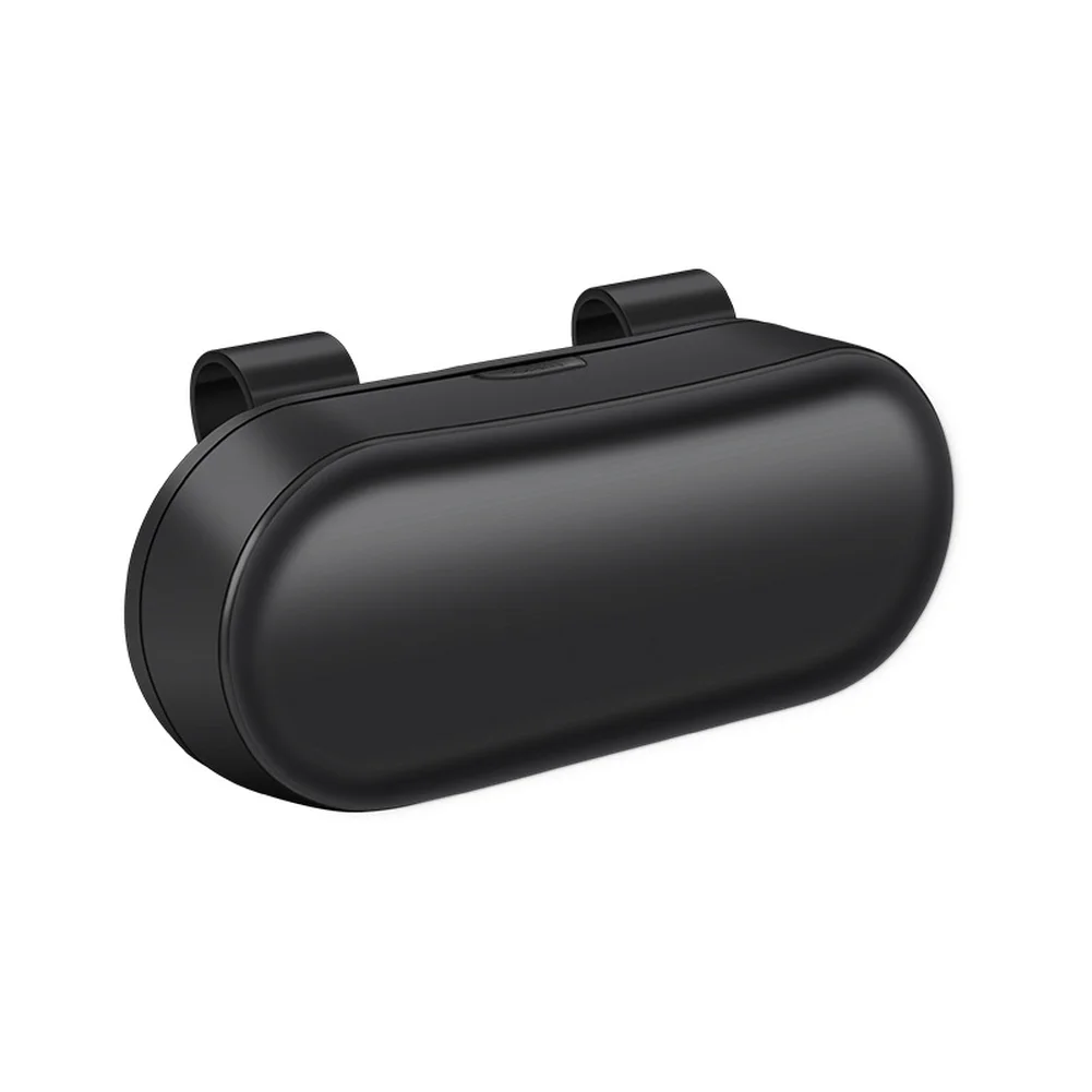 

Visor mounted sunglasses organizer ABS car eyeglass case secure buckle clip elastic support for stable fit during travel