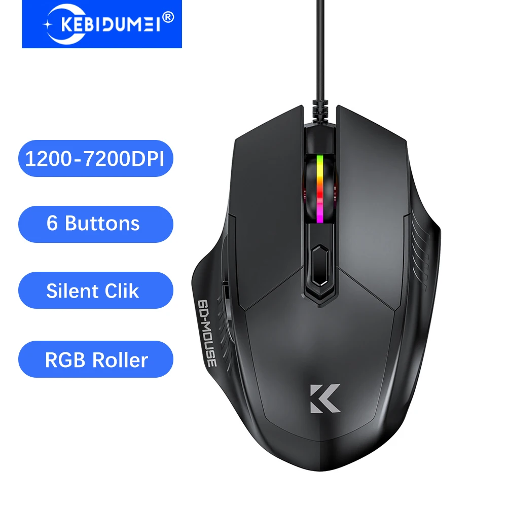 Review: KEBIDUMEI 6 Buttons USB Wired Mouse 6 Levels up Guide