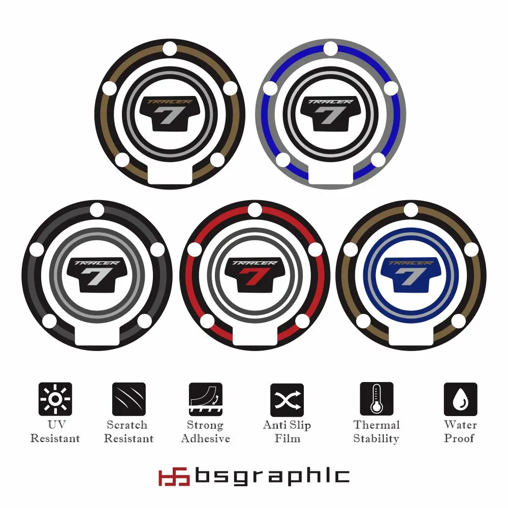 

Motorcycle Fuel gas tank cap pad anti slip sticker declas protection for Yamaha Tracer 7 GT 2021 On