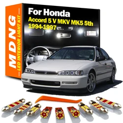 MDNG 13Pcs LED Interior Map Dome Light Kit For Honda Accord 5 V MKV MK5 5th 1994 1995 1996 1997 Indoor Car Lamp Canbus Led Bulbs