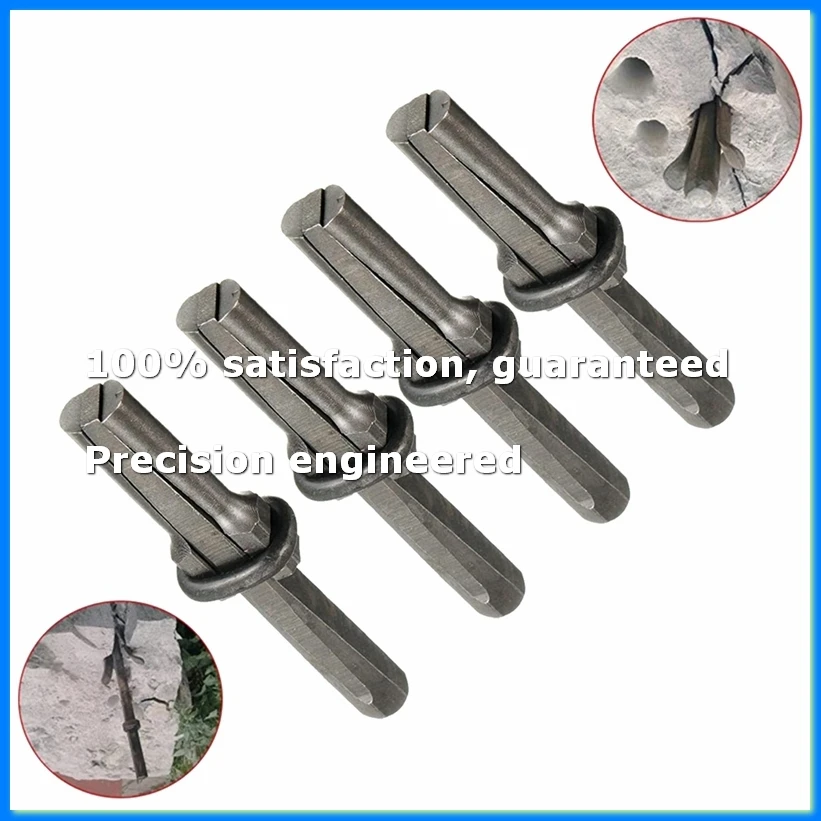 

4 Pieces of Stone Cleavers, Wedges, Stonecutters, Stone Breaking Tools, Iron Chisels, Hand Tools Set-A23R