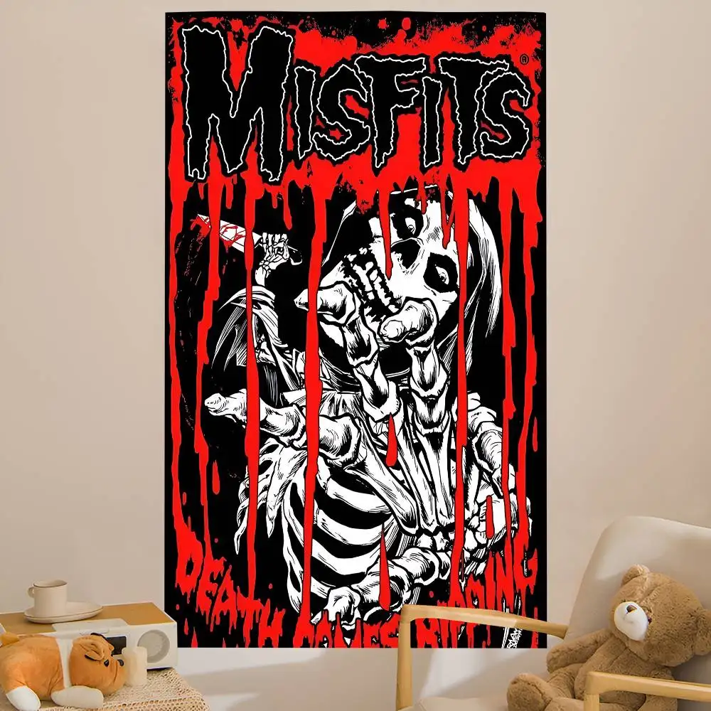 Punk Band T-The M-Misfits Hanging Bohemian Tapestry Bohemian Wall Tapestries Mandala Cheap Hippie Wall Hanging