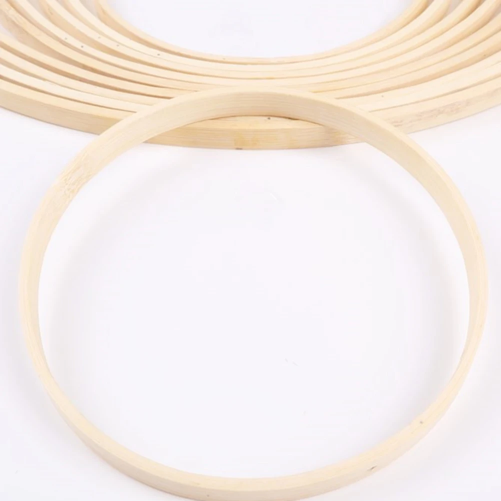 

Bamboo Embroidery Hoop DIY Handmade Circle for Cross Stitch Needlework Craft Wall Decor Beginner Kit Fix Fabric Smooth Tight