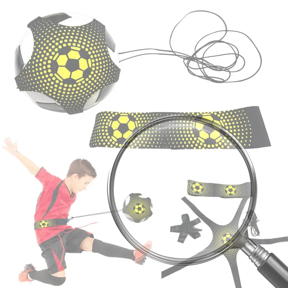 

Тренажер для отработки ударов по футболу, регулируемый эластичный пояс для тренировок по футболу, износостойкий тренажер для отработки ударов по футбольному мячу