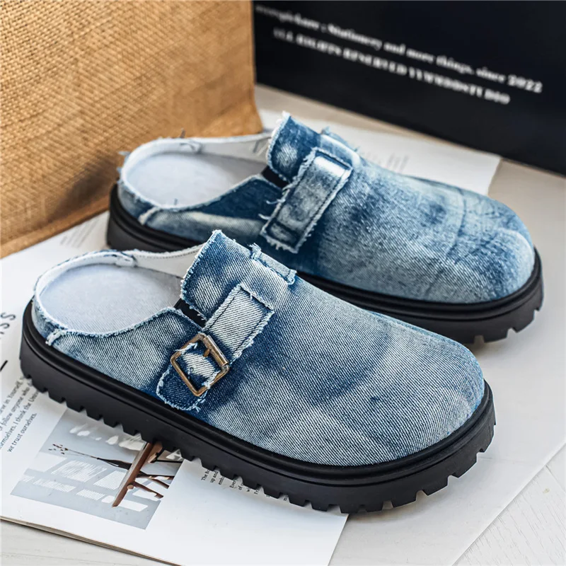 

Men's Summer Baotou Slippers 2026 Breathable Anti-Slip One-Step Lazy Casual Sports Shoes Comfortable Lazy Walking Shoes