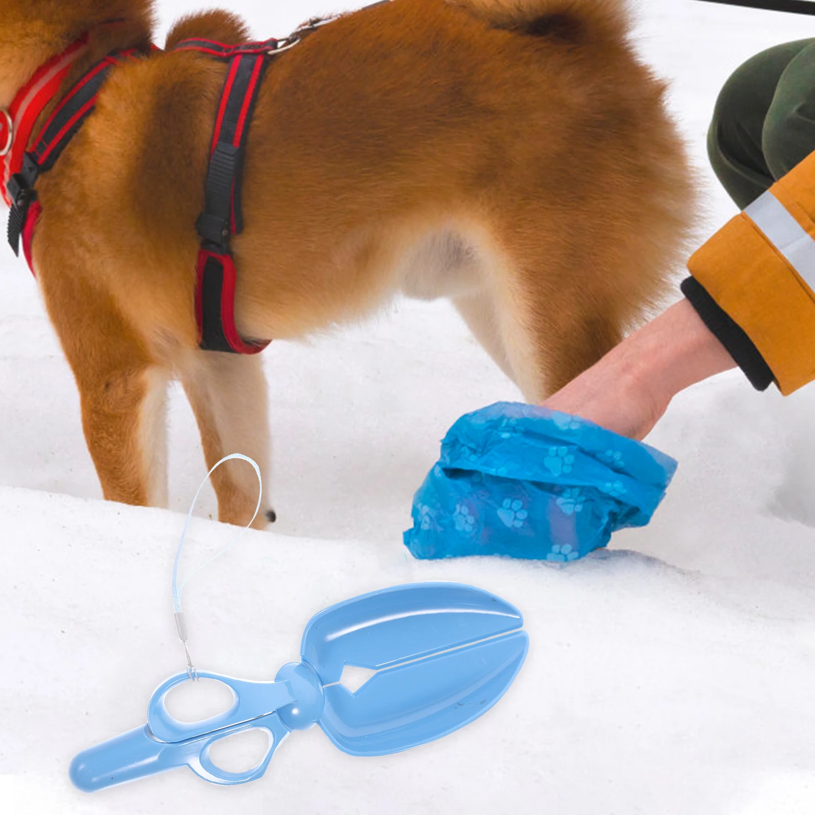 

Pet Poop Pick Scissor Shovel Durable Plastic Portable Handy Pooper Scooper Travel Clamp Random Color Pet Poop Shovel