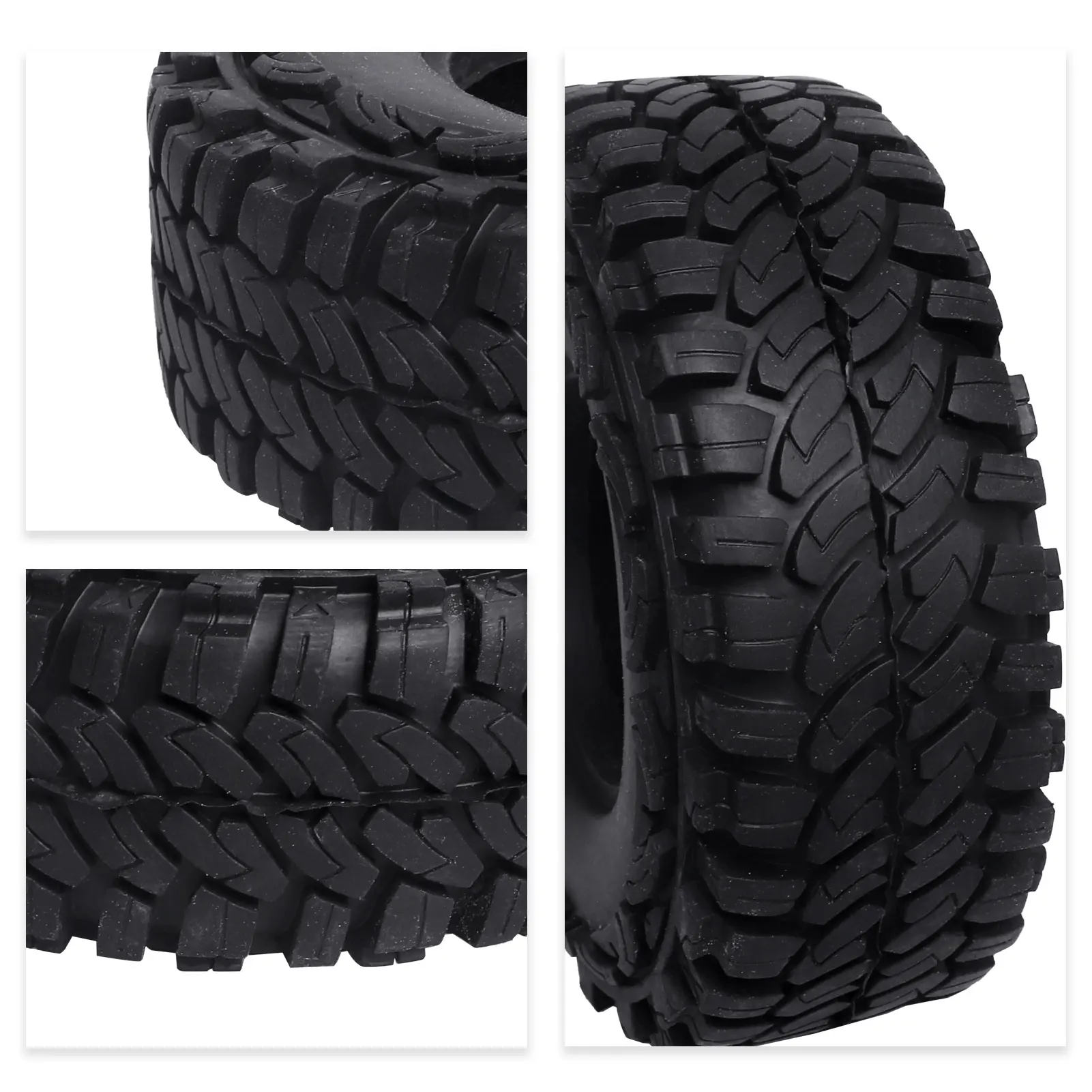 HobbyPark 4.4 Inches Tall RC 1.9 Crawler Tires Soft Rubber Good Grip for 1/10 TRX4 Axial SCX10 Redcat Gen 8 RC4WD Rocks Mud Dirt