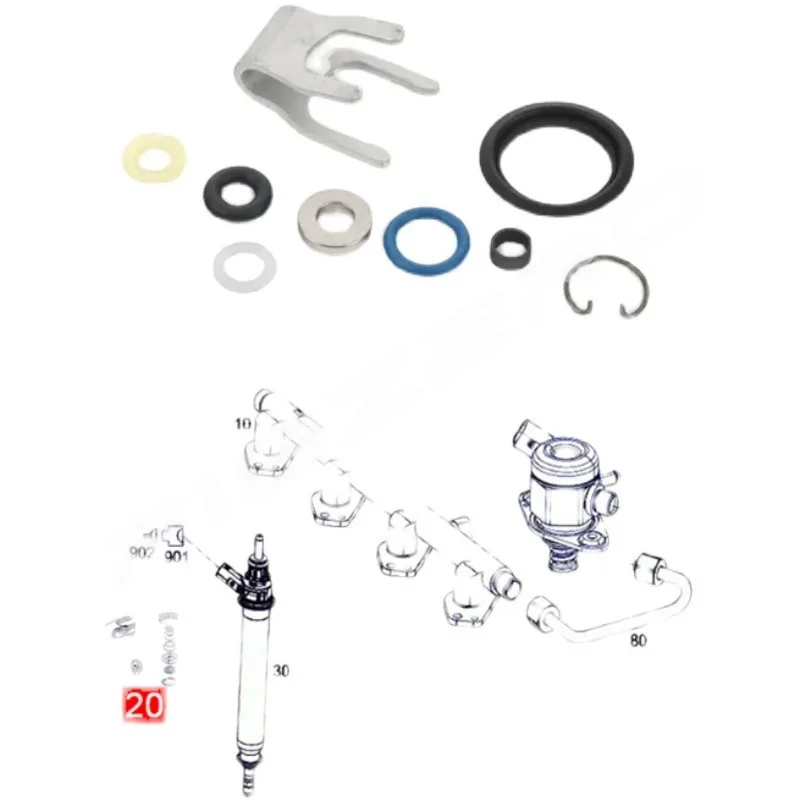 1770720000 China Genuine Fuel Injector O-Ring Repair Kit for Mercedes-Benz W221 W222 S320 S350 S400 S450 S500 2011-2020