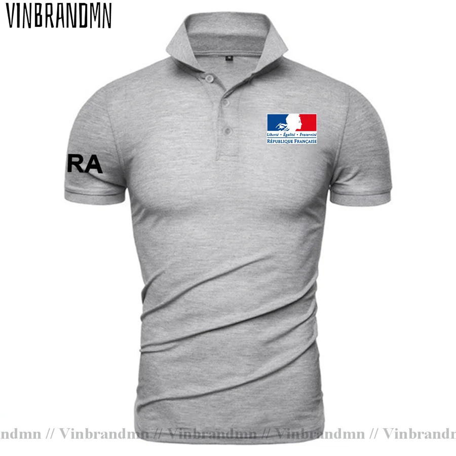 France French Republic FRA FR Polo Shirts Men Short Sleeve New Brand Shirt Country Flag Design 100% Cotton Polo Shirt Hot Sale