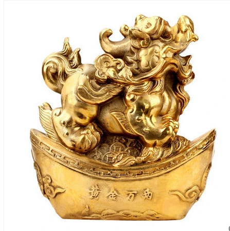 

Brass Zhaocai Wangcai Pichugin brave gold ornaments