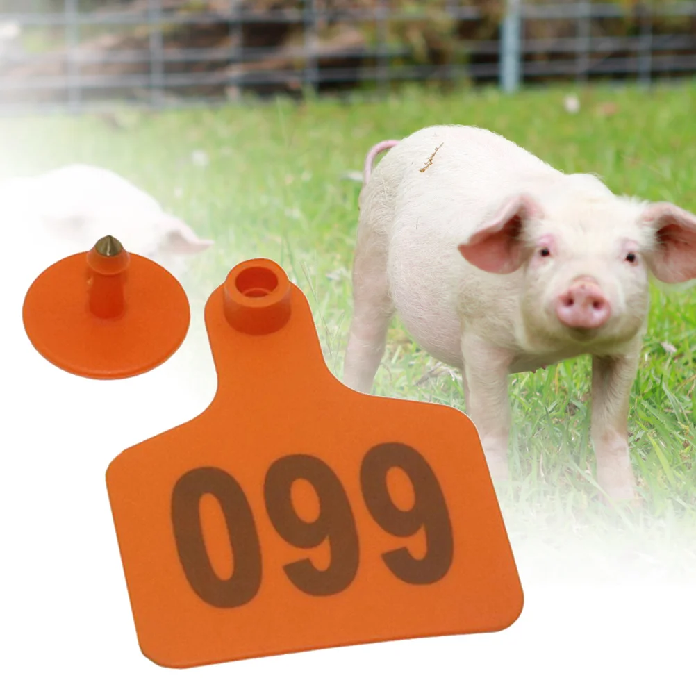100 قطعة الماشية خنزير الماعز خنزير مزرعة الحيوانات تحديد وسم أداة الماشية البرتقال الماشية العلامات الحيوان العلامات