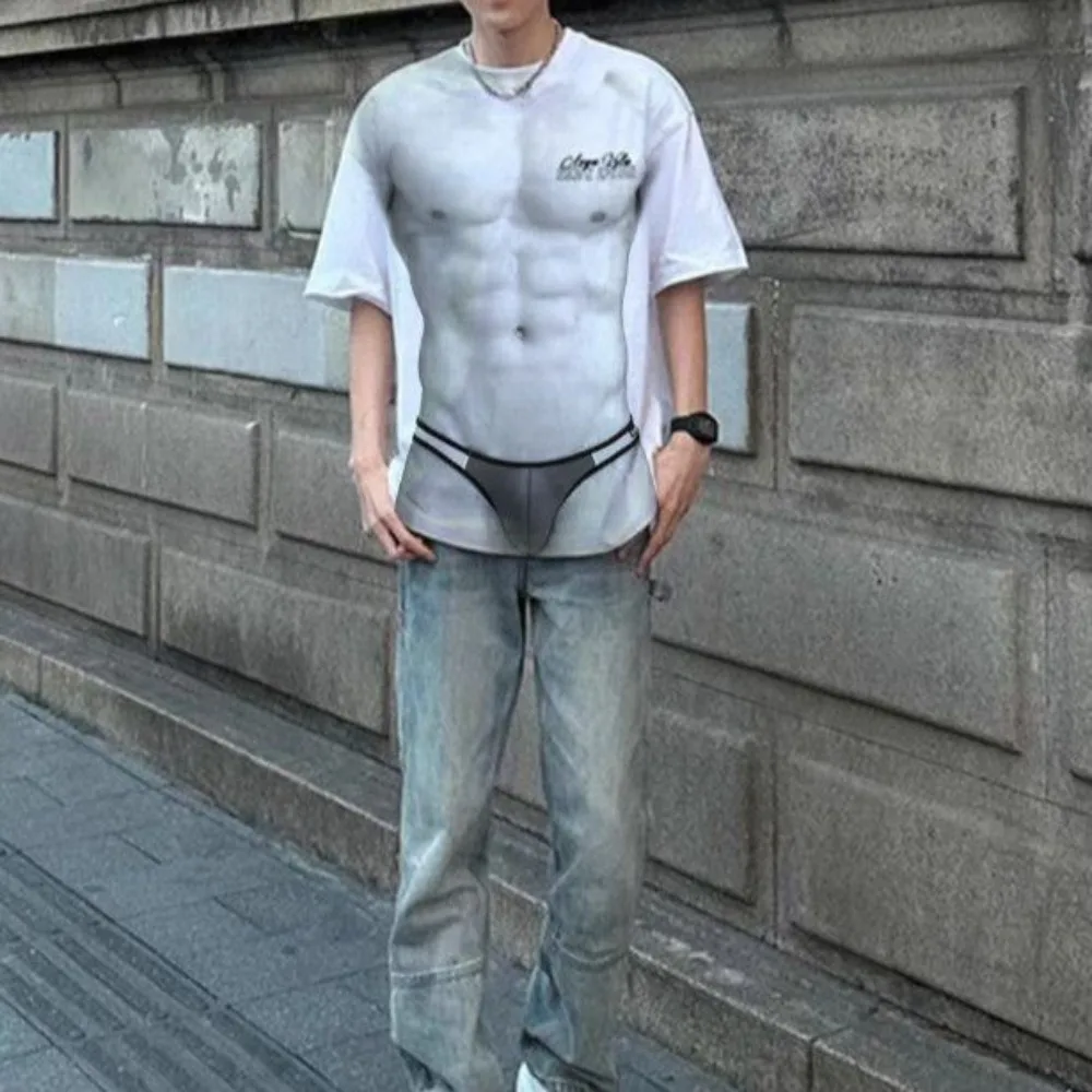 

Agirls Bikini Graphic White T Shirt Women Cotton Printed Short Sleeve Tee Summer Streetwear Casual Top Korean Aesthetic Clothes