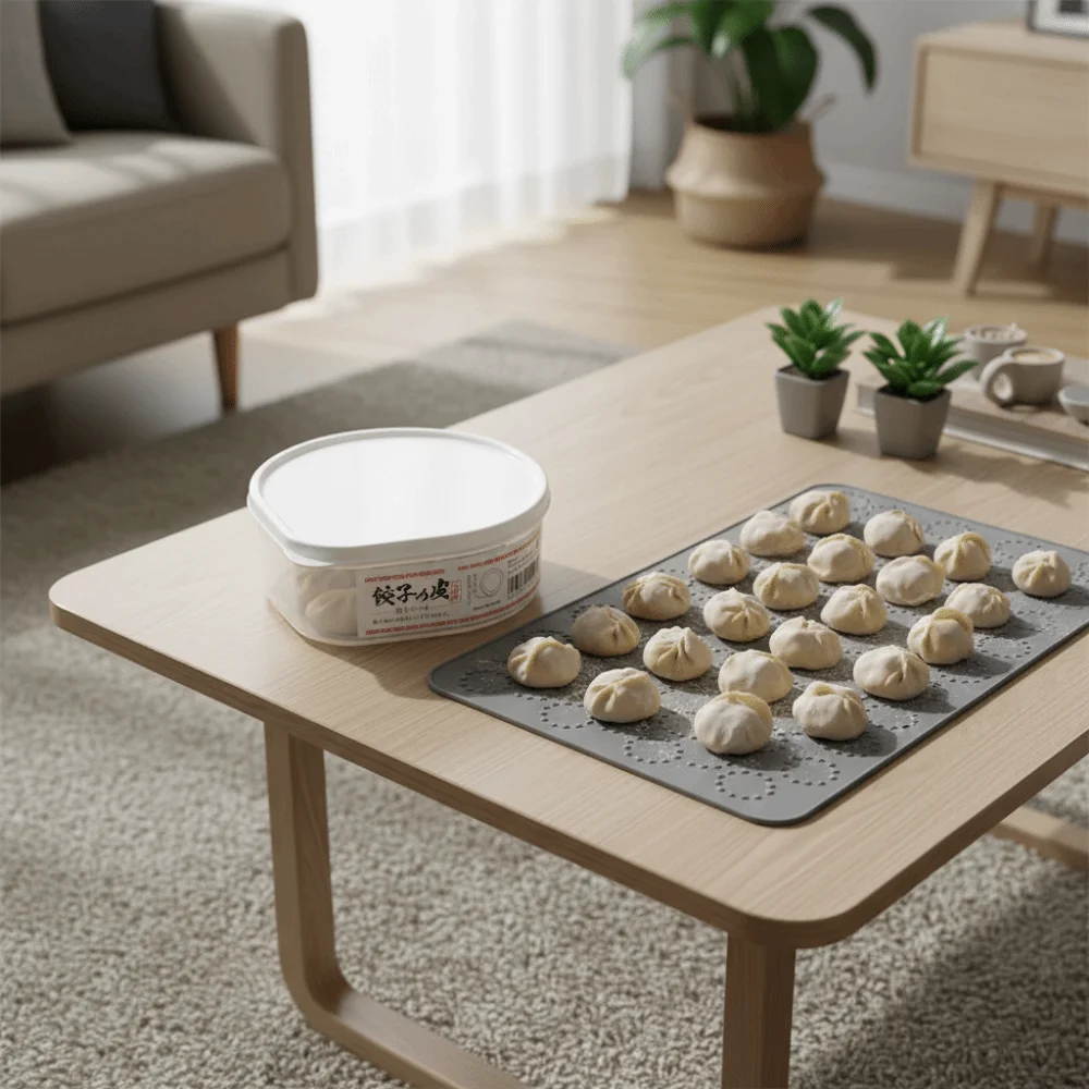 Caja de Almacenamiento de Plástico para Empanadas, Sellada, Antiadherente, para Refrigerador, Organizador de Congelación para Mantener Frescos los Alimentos