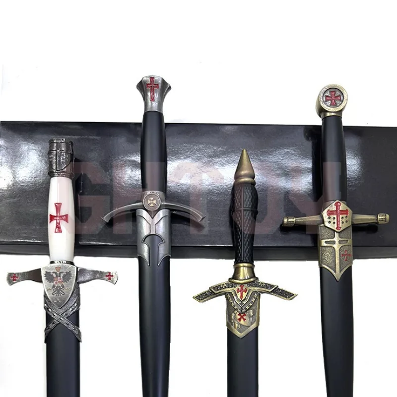 

40CM Knight's Swords Western Swords Uncut Blade Weapons Model Desktop Display Ornaments Collection Birthday Gift for Girl Boys