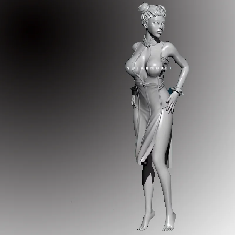 

75mm Resin Model Figure Sexy Secret Service Team Gk Micro Miniature 3d Printed White Model Toy Unassembled And Unpainted Kit