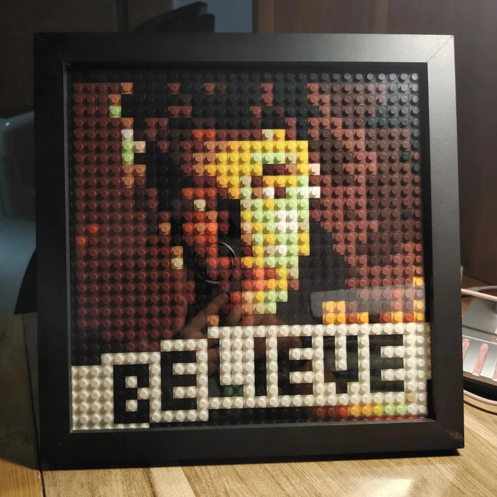 DIY Pixel Art Music Style Block Painting Retro Album Inspired Wall Decor Brick Canvas For Bedroom Studio Gamer Room Gift