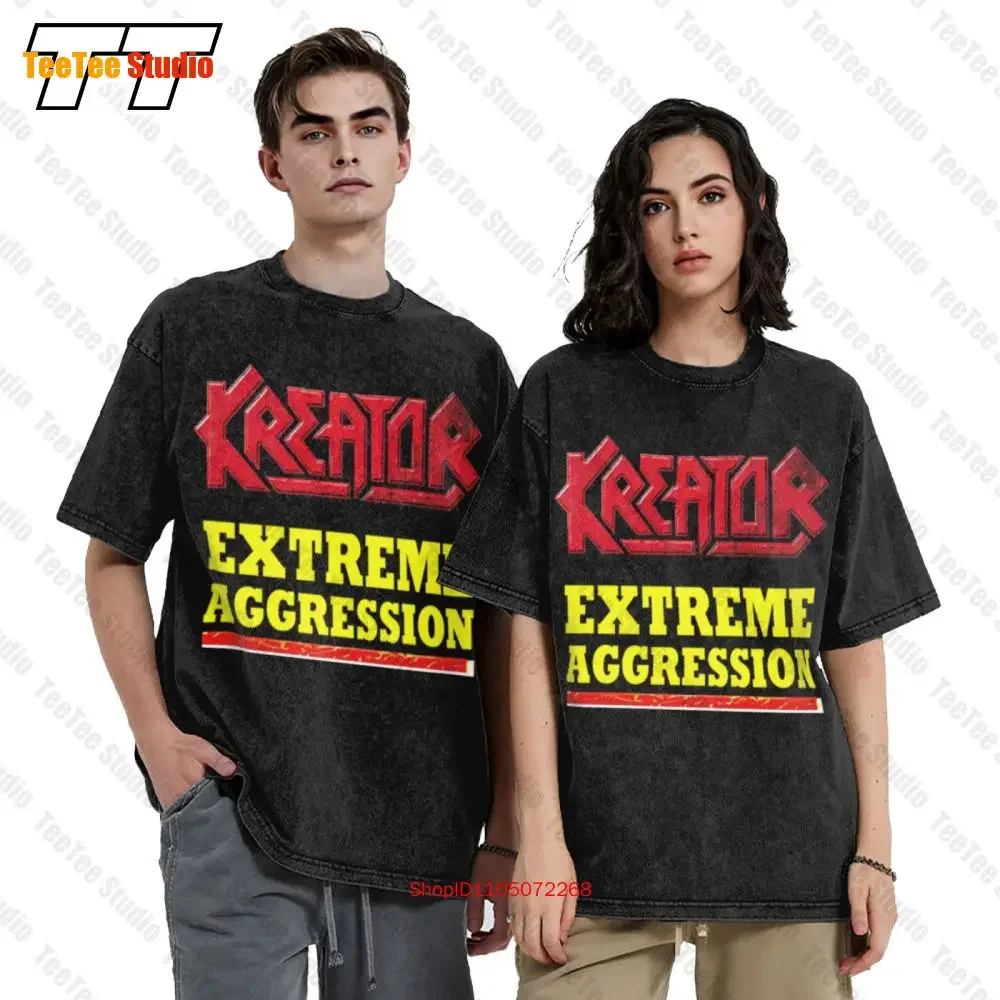 New Vintage Oversized T-Shirt Kreator Extreme Aggression Dtg E793