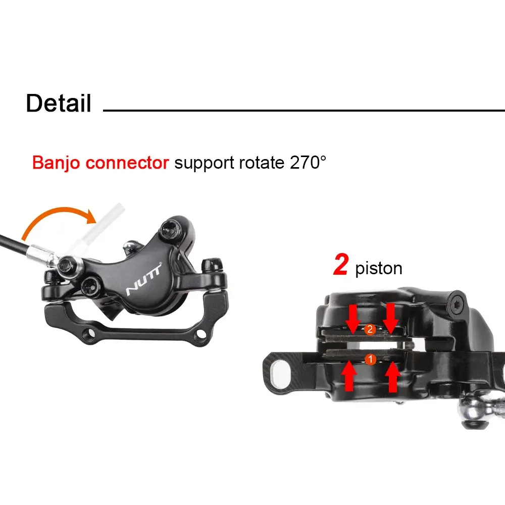 NUTT MTB E-Bike Electric E Scooter Bicycle Hydraulic Brake Disc 140mm 160 180 Rotor for Fat Mini KUGOO G Booster /ES3 Dualtron