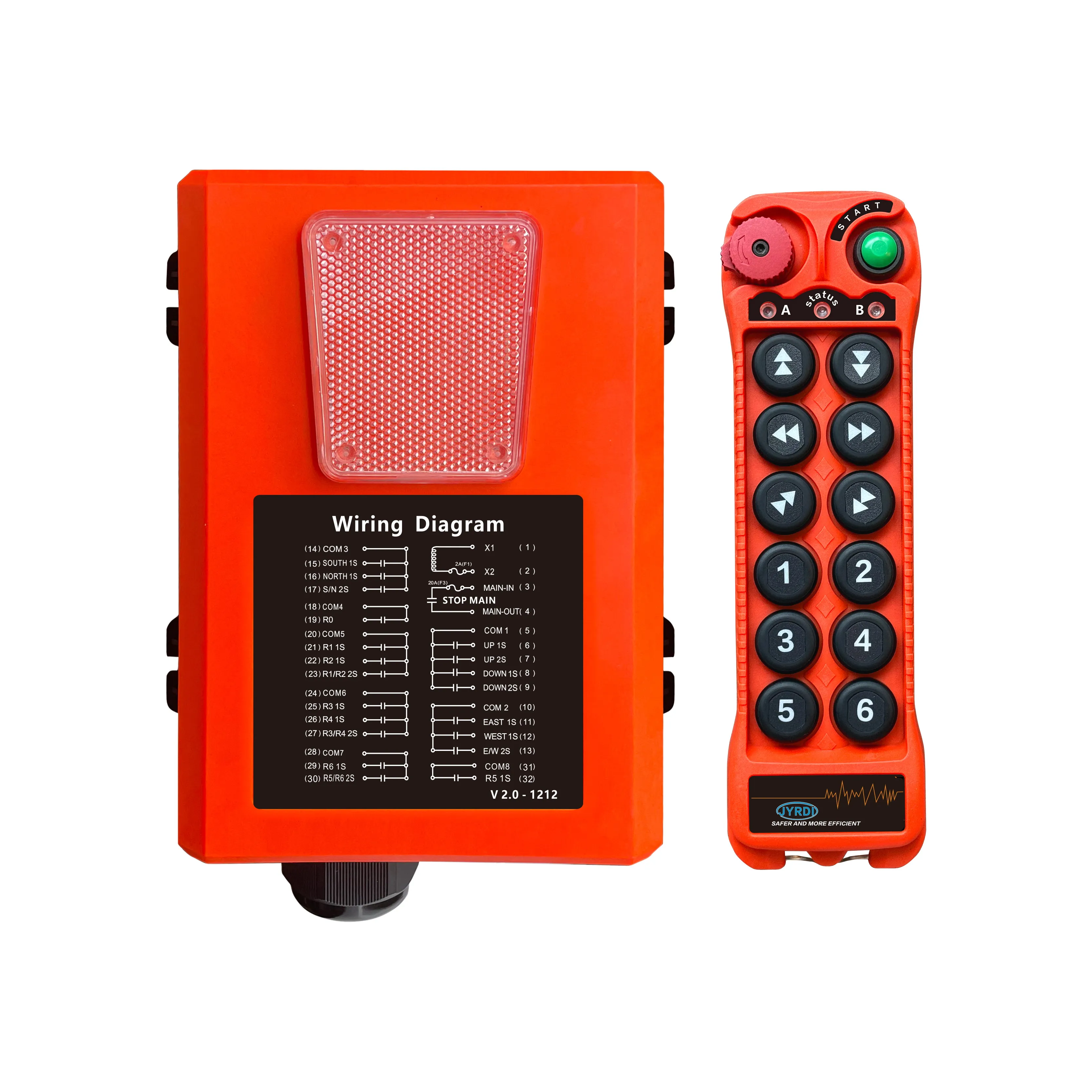 New Q1212 12 Buttons Double Speed Industrial Wireless Radio Crane Remote Control Switches Winches Hoist Track Crane Lift Control