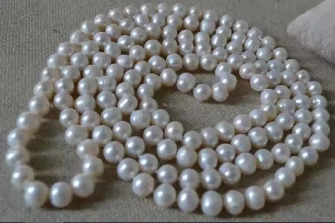 Charming True Pearl Jewelry AAA8-9mm Natural Japanese Round White Pearl Necklace 925s 50inch