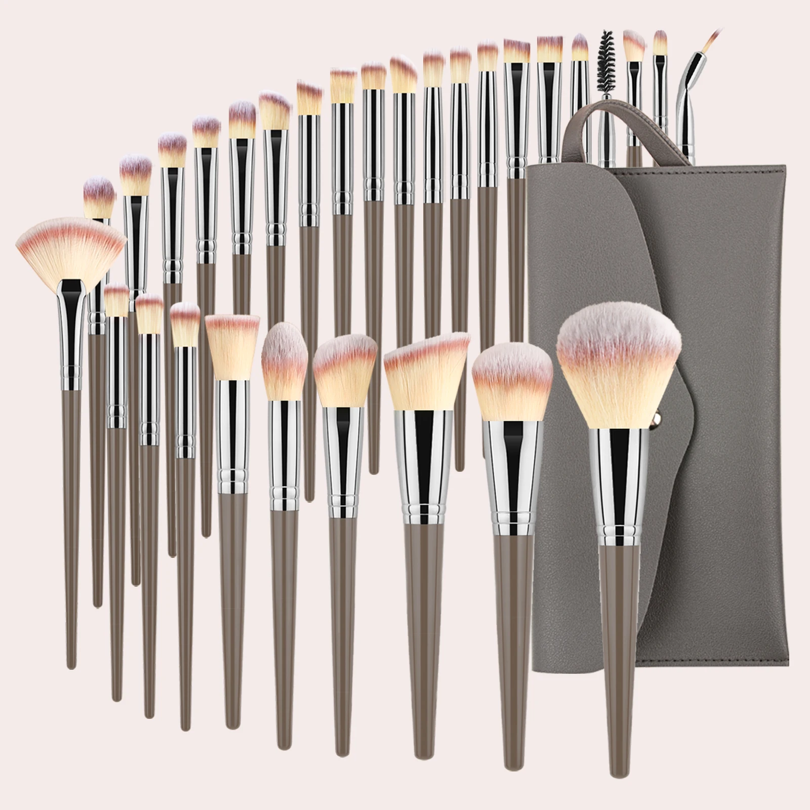 30 Makeup Brush Set with Storage Bag, Complete Makeup Tools for Foundation, Blush and Concealer - Ideal Gift for Makeup Lovers