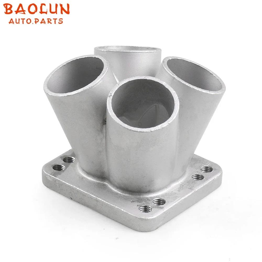 BAOLUN  With T3 Flange Cast Stainless Steel 4-1 Turbo Header Manifold Merge Collector T3 T4