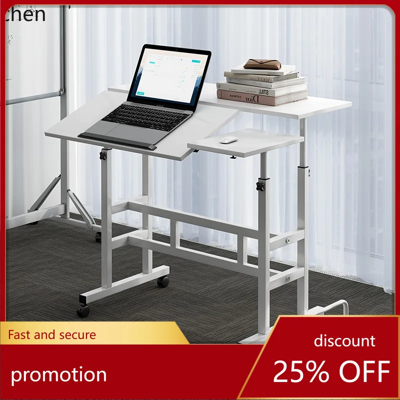 

Hxl mobile computer adjustable writing desk foldable standing desk bedside table